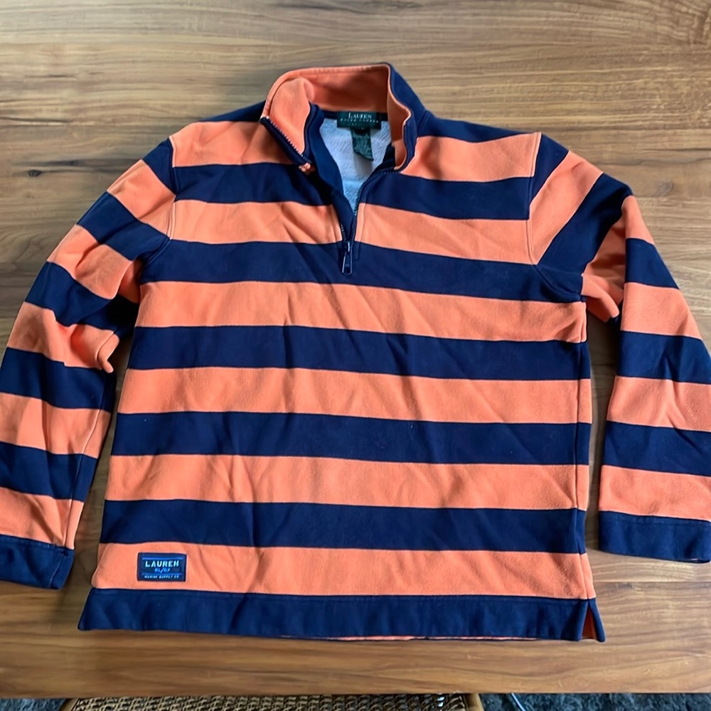 Lauren Ralph Lauren Marine Supply Co. Striped Rugby Zip-Up